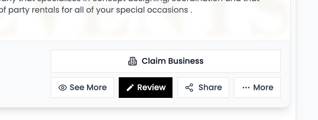 Claim business button on listing